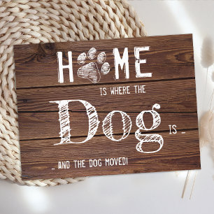 Rustic wij hebben de Nieuwe Beweging van de Dog va Aankondigingskaart