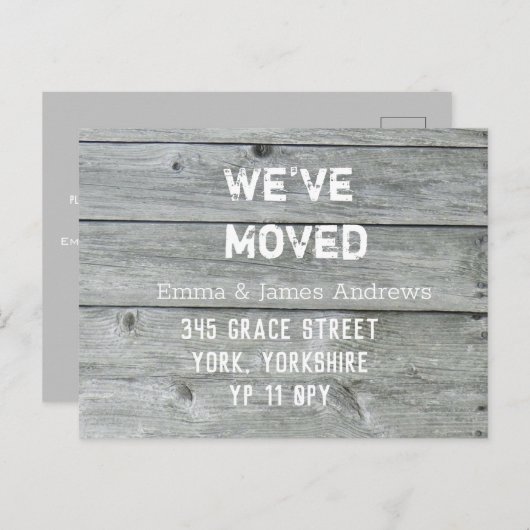 Rustic wij hebben de Nieuwe Witte Aankondiging van (Voorkant / Achterkant)