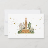 Rustic wild animal alpaca llama Thank You Bedankkaart (Achterkant)