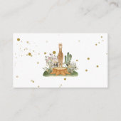 Rustic wild animals alpaca llama Thank You Informatiekaartje (Achterkant)