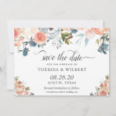 Rustic Wild Autumn Floral Wedding Save the Date (Voorkant)