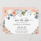 Rustic Wild Autumn Floral Wedding Save the Date (Voorkant / Achterkant)