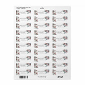 RUSTIC WILD CHIC PINK EUCALYPTUS FLORAAL ADRES ETIKET (Full Sheet)