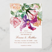Rustic Wild Elegance Wedding Folie Uitnodiging (Voorkant)