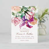 Rustic Wild Elegance Wedding Folie Uitnodiging (Staand Voorkant)