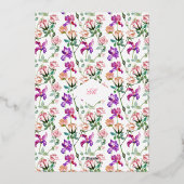 Rustic Wild Elegance Wedding Folie Uitnodiging (Achterkant)