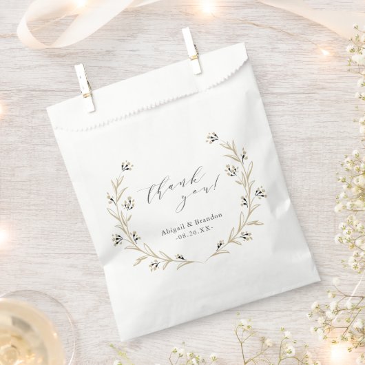 Rustic Wild Floral Country Weddenschap bedankt Bedankzakje (Geknipt)