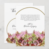 Rustic Wild Flower Bouquet Weddenschap Bedankt (Voorkant / Achterkant)