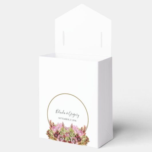 Rustic Wild Flower Bouquet Wedding Bedankdoosjes (Geopend)