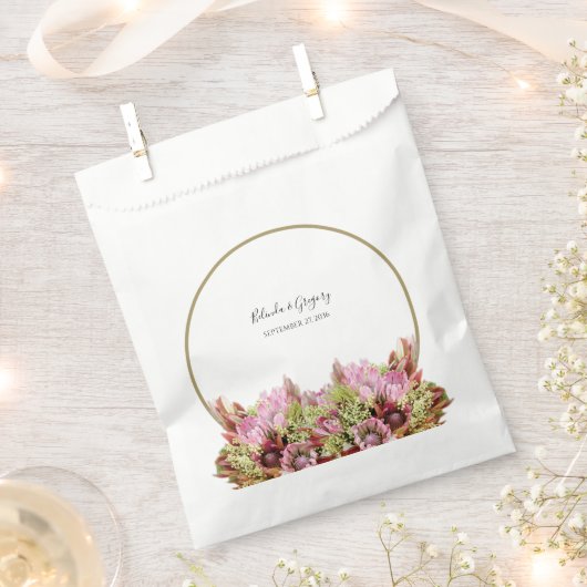 Rustic Wild Flower Bouquet Wedding Bedankzakje (Geknipt)