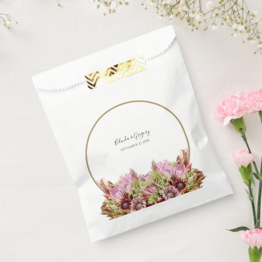 Rustic Wild Flower Bouquet Wedding Bedankzakje (Gezegeld)
