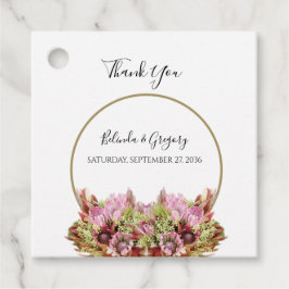 Rustic Wild Flower Bouquet Wedding Gift Bedankjes Labels
