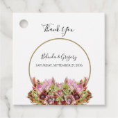 Rustic Wild Flower Bouquet Wedding Gift Bedankjes Labels (Voorkant)