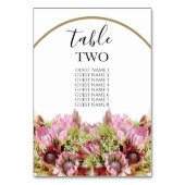 Rustic Wild Flower Bouquet Wedding Guest Names Kaart (Achterkant)