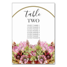 Rustic Wild Flower Bouquet Wedding Guest Names