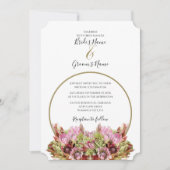 Rustic Wild Flower Bouquet Wedding Invitations Kaart (Voorkant)