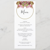 Rustic Wild Flower Bouquet Wedding Menu (Voorkant)