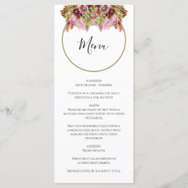 Rustic Wild Flower Bouquet Wedding Menu