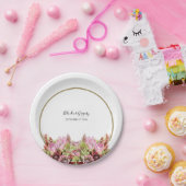 Rustic Wild Flower Bouquet Wedding Papieren Bordje (Feest)