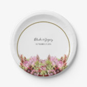 Rustic Wild Flower Bouquet Wedding Papieren Bordje (Voorkant)