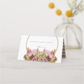 Rustic Wild Flower Bouquet Wedding Place Card Plaatskaartje (Voorkant)