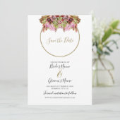 Rustic Wild Flower Bouquet Wedding Save The Date (Staand voorkant)