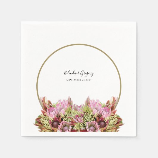 Rustic Wild Flower Bouquet Wedding Servet (Voorkant)