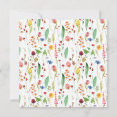 Rustic Wild Flower Wedding Save the Date Invitati Kaart (Achterkant)