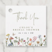 Rustic Wild Flowers Vrijgezellenfeest Hartelijk da Bedankjes Labels (Voorkant)