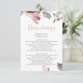 Rustic Wild Flowers Wedding Informatiekaartje (Staand voorkant)