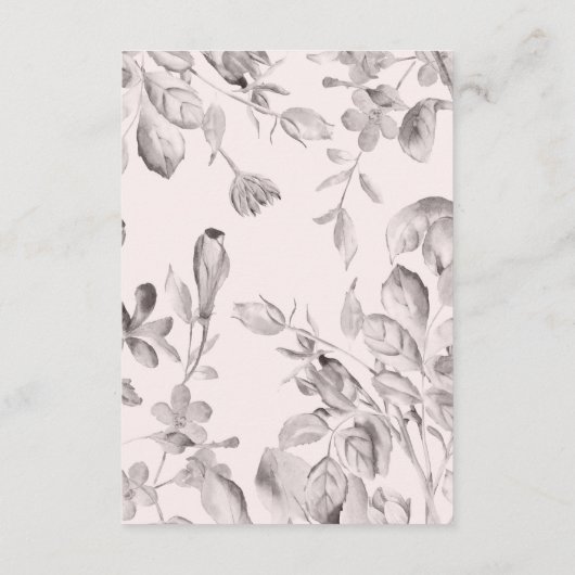 Rustic Wild Flowers Wedding Informatiekaartje (Achterkant)