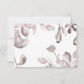 Rustic Wild Flowers Wedding RSVP Kaartje (Achterkant)