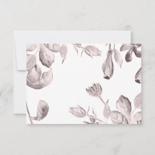 Rustic Wild Flowers Wedding RSVP Kaartje (Achterkant)