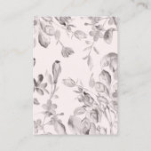 Rustic Wild Flowers Wedding Visitekaartje (Achterkant)