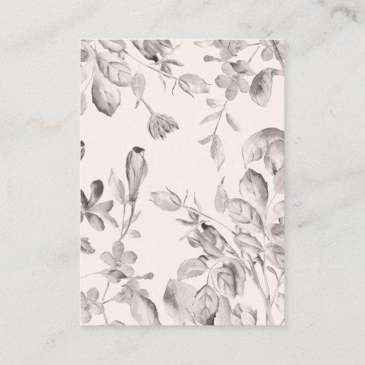 Rustic Wild Flowers Wedding Visitekaartje (Achterkant)