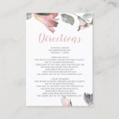 Rustic Wild Flowers Wedding Visitekaartje (Voorkant)