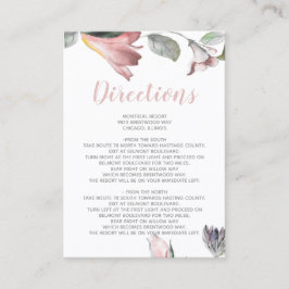 Rustic Wild Flowers Wedding Visitekaartje