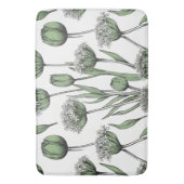Rustic Wild Garlic Sketch van CallisC Arts Badmat (Voorkant Verticaal)