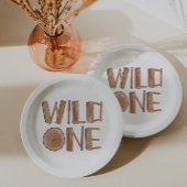 Rustic Wild One 1e verjaardag Papieren Bordje
