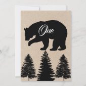 Rustic Wild One Adventure First Birthday Party Kaart (Achterkant)