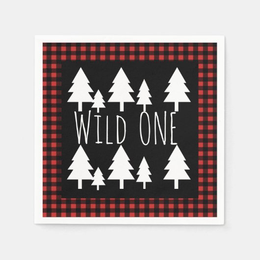 Rustic Wild One Buffalo Check Pset Servet (Voorkant)