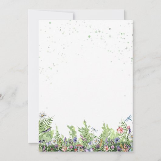 Rustic Wild One Forest Creats Baby shower Kaart (Achterkant)