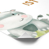 Rustic Wild One Safari 1e verjaardag welkomstbord Perfect Poster (Hoek)