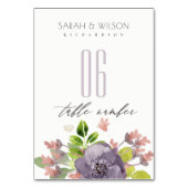 RUSTIC WILD PINK WATERVERF FLOWER FOLIAGE TABEL KAART (Achterkant)