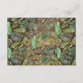 Rustic Wild Safari Animals Baby shower Details Informatiekaartje (Achterkant)