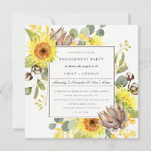 RUSTIC WILD SUNFLOWER EUCALYPTUS FLORAL VERLOVING KAART (Voorkant)