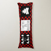 Rustic Wild Woodland Buffalo Check Pset Lichaamskussen (Voorkant Verticaal)