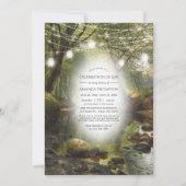 Rustic Wild Woodland Greenery Celebration of Life Kaart (Voorkant)