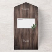 Rustic Wild Woodland Greenery Weddenschap All In One Uitnodiging (Buitenkant)