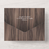 Rustic Wild Woodland Greenery Weddenschap All In One Uitnodiging (Achterkant)